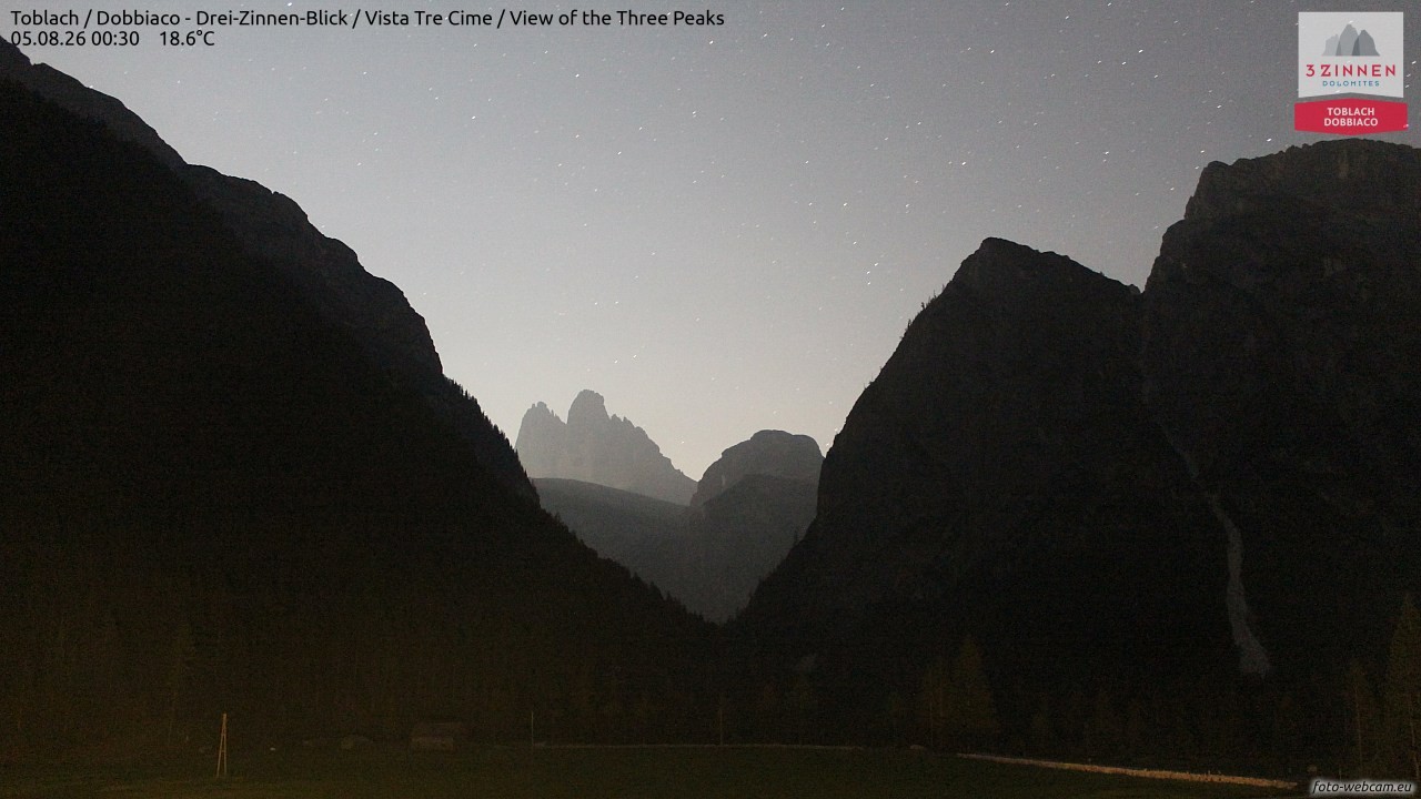 Archiv Foto Webcam Toblach (Drei Zinnen)