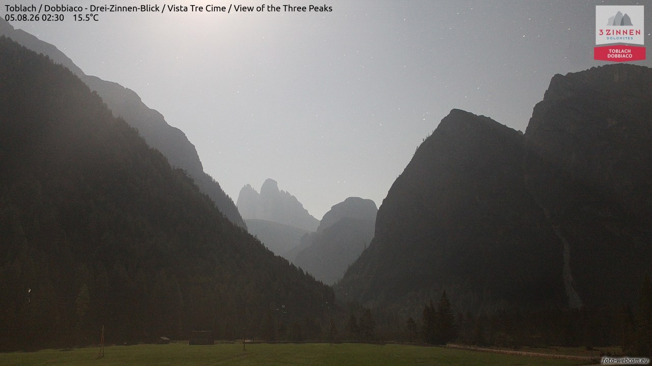 Archiv Foto Webcam Toblach (Drei Zinnen)