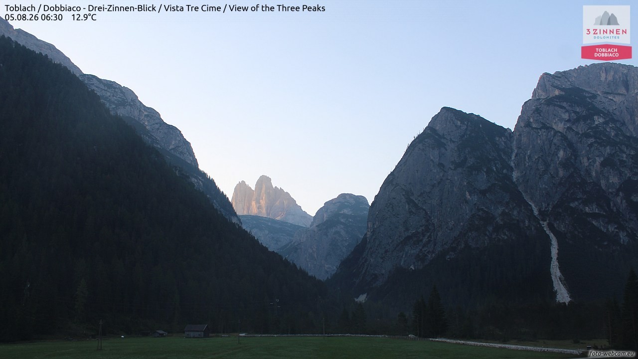 Archiv Foto Webcam Toblach (Drei Zinnen)