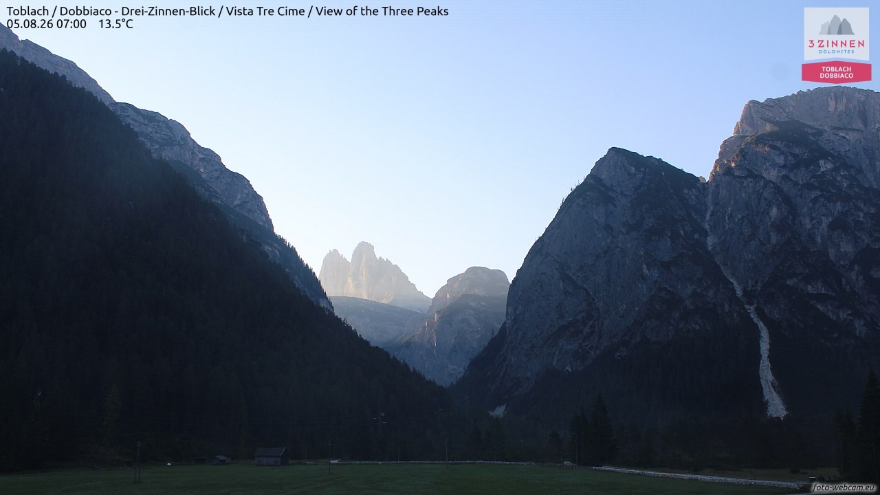 Archiv Foto Webcam Toblach (Drei Zinnen)