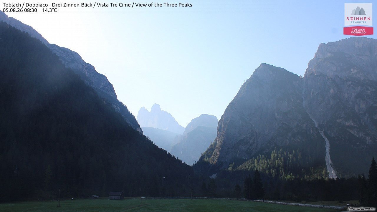 Archiv Foto Webcam Toblach (Drei Zinnen)