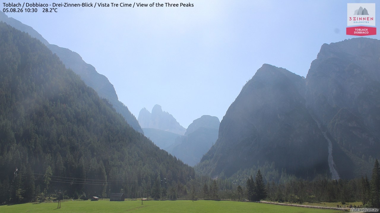Archived image Webcam Toblach (Pustertal valley)
