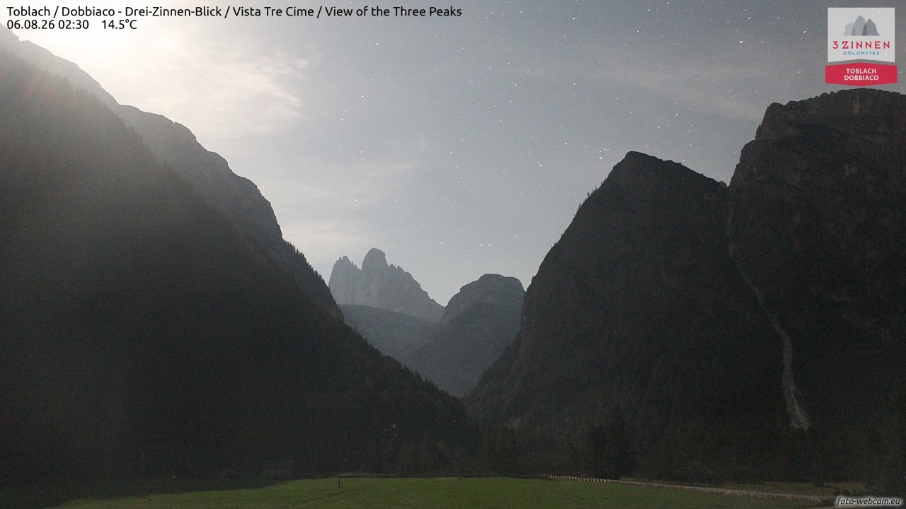 Archiv Foto Webcam Toblach (Drei Zinnen)