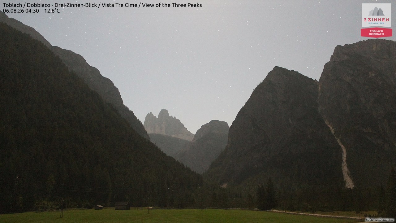 Archiv Foto Webcam Toblach (Drei Zinnen)