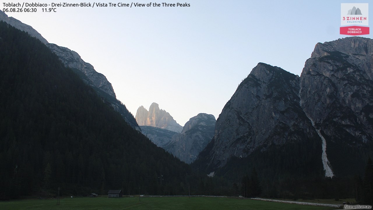 Archiv Foto Webcam Toblach (Drei Zinnen)