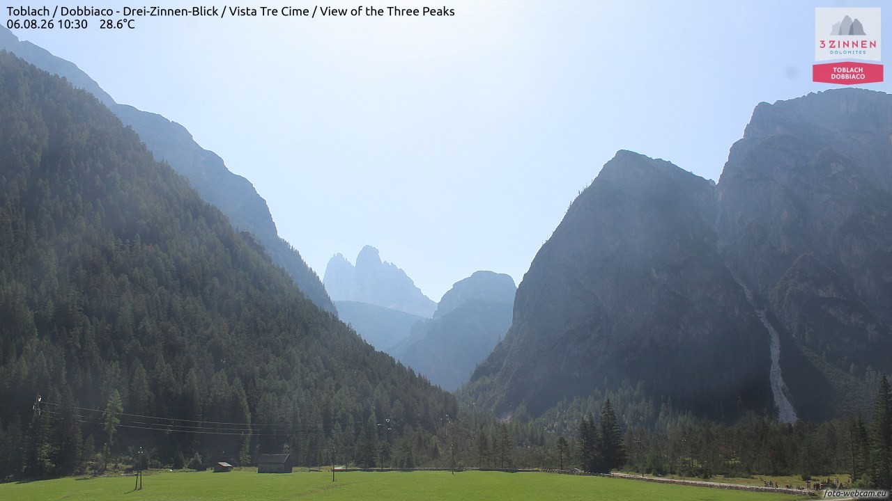 Archiv Foto Webcam Toblach (Drei Zinnen)