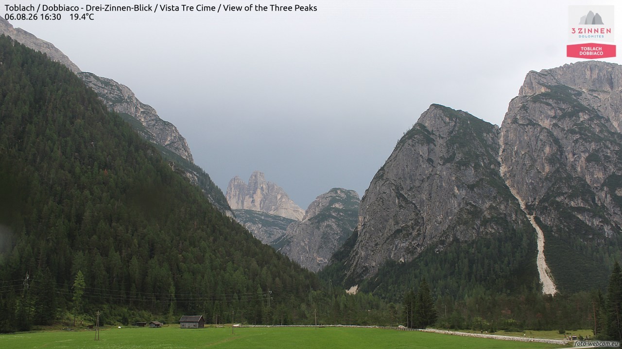 Archiv Foto Webcam Toblach (Drei Zinnen)