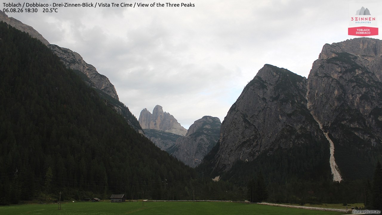 Archiv Foto Webcam Toblach (Drei Zinnen)