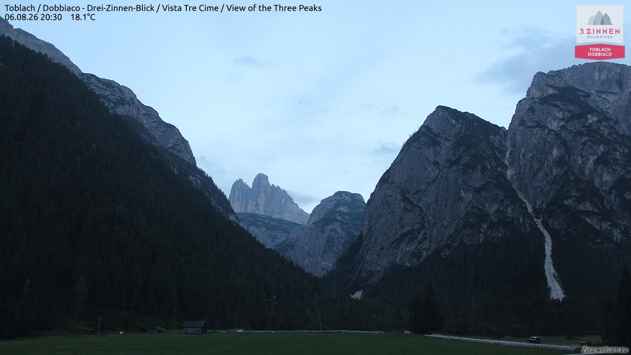 Archiv Foto Webcam Toblach (Drei Zinnen)