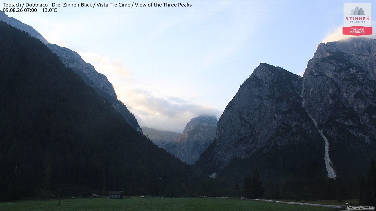Archived image Webcam Toblach (Pustertal valley)