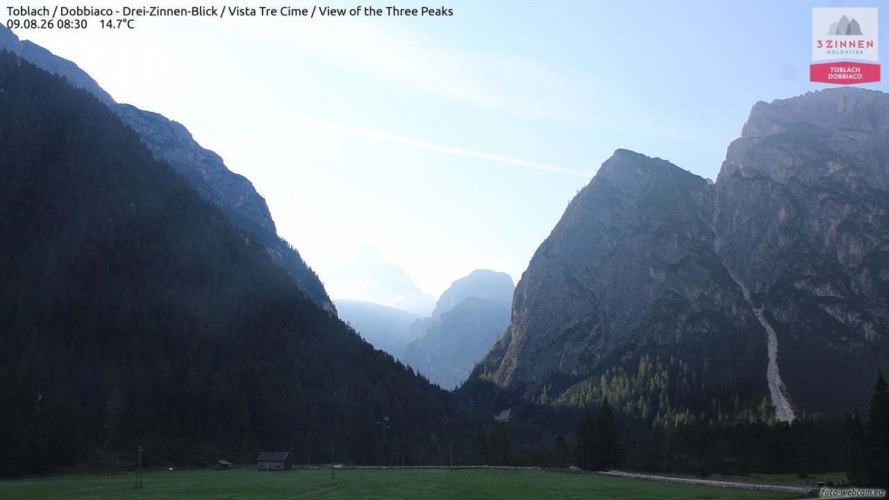 Archived image Webcam Toblach (Pustertal valley)