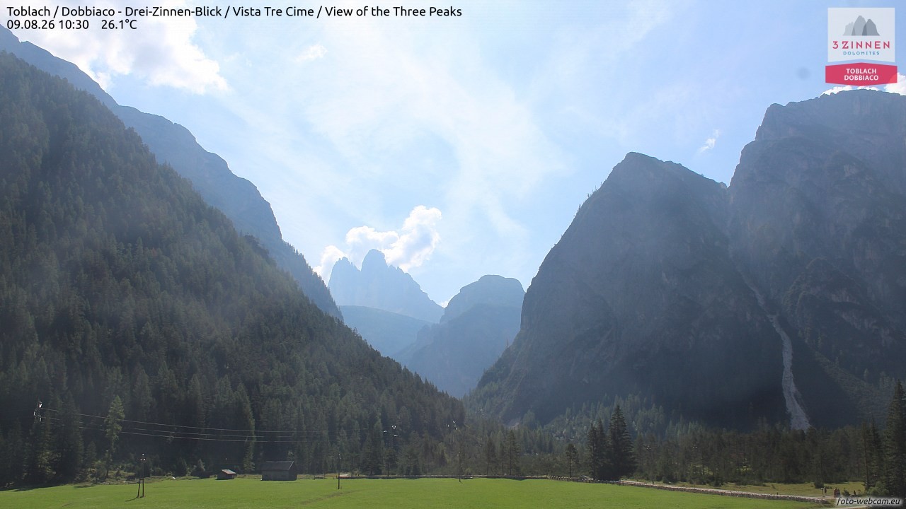 Archived image Webcam Toblach (Pustertal valley)