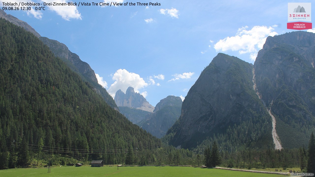 Archived image Webcam Toblach (Pustertal valley)