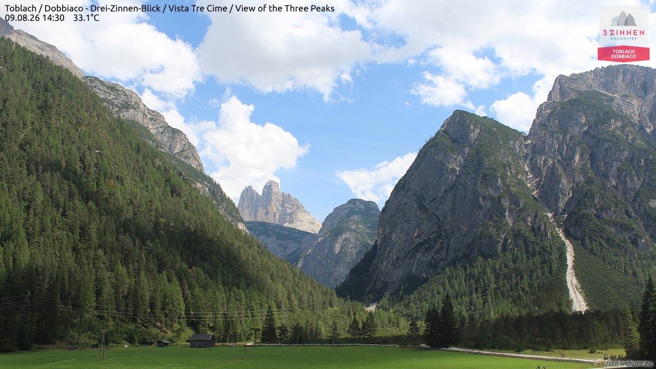 Archived image Webcam Toblach (Pustertal valley)