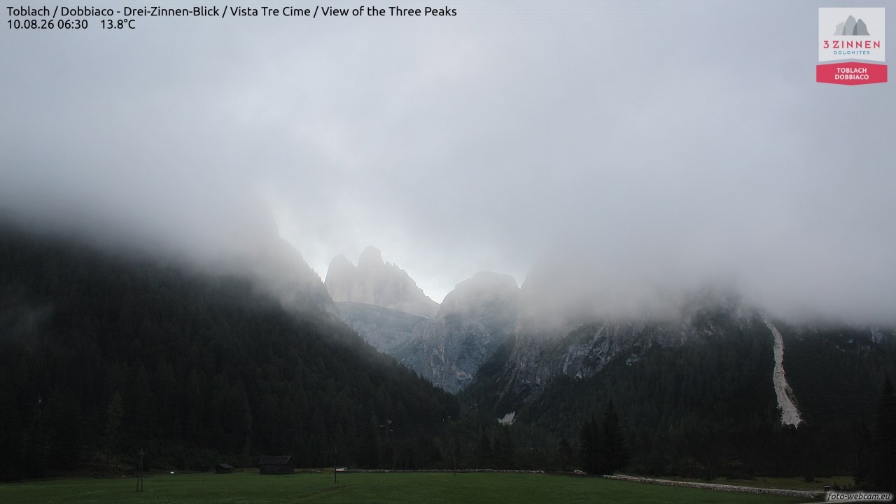 Archiv Foto Webcam Toblach (Drei Zinnen)