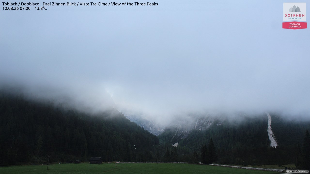 Archiv Foto Webcam Toblach (Drei Zinnen)