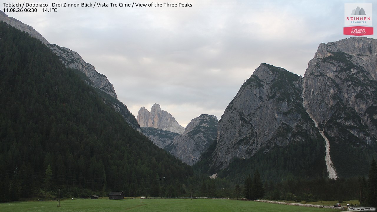 Archiv Foto Webcam Toblach (Drei Zinnen)