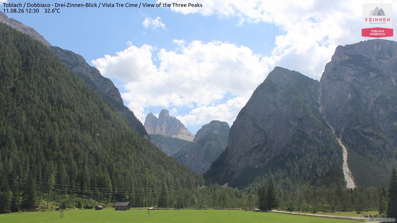 Archiv Foto Webcam Toblach (Drei Zinnen)