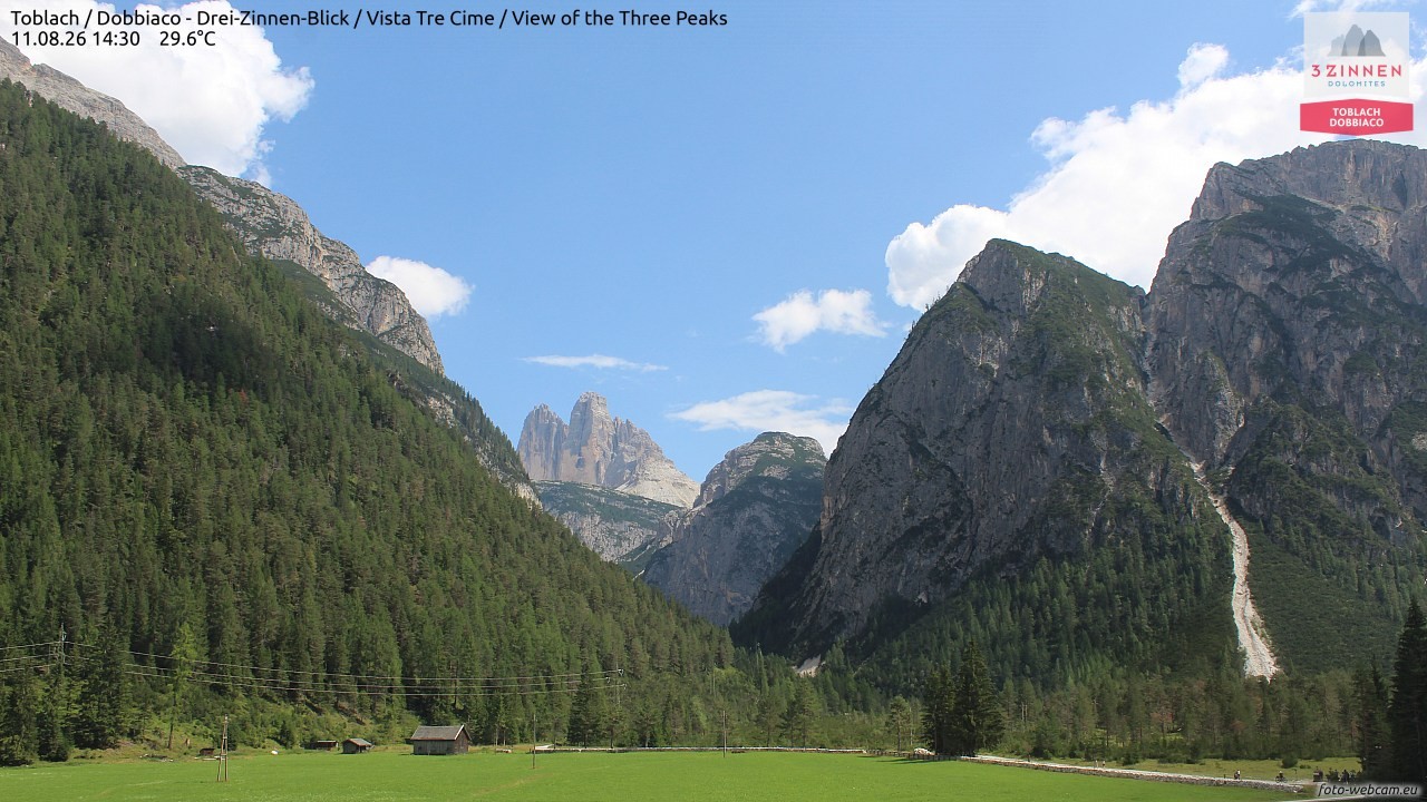 Archiv Foto Webcam Toblach (Drei Zinnen)