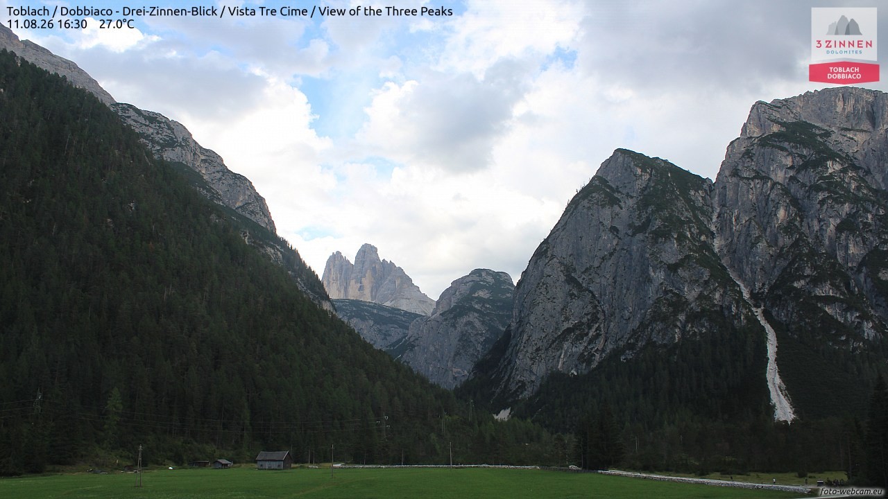 Archiv Foto Webcam Toblach (Drei Zinnen)