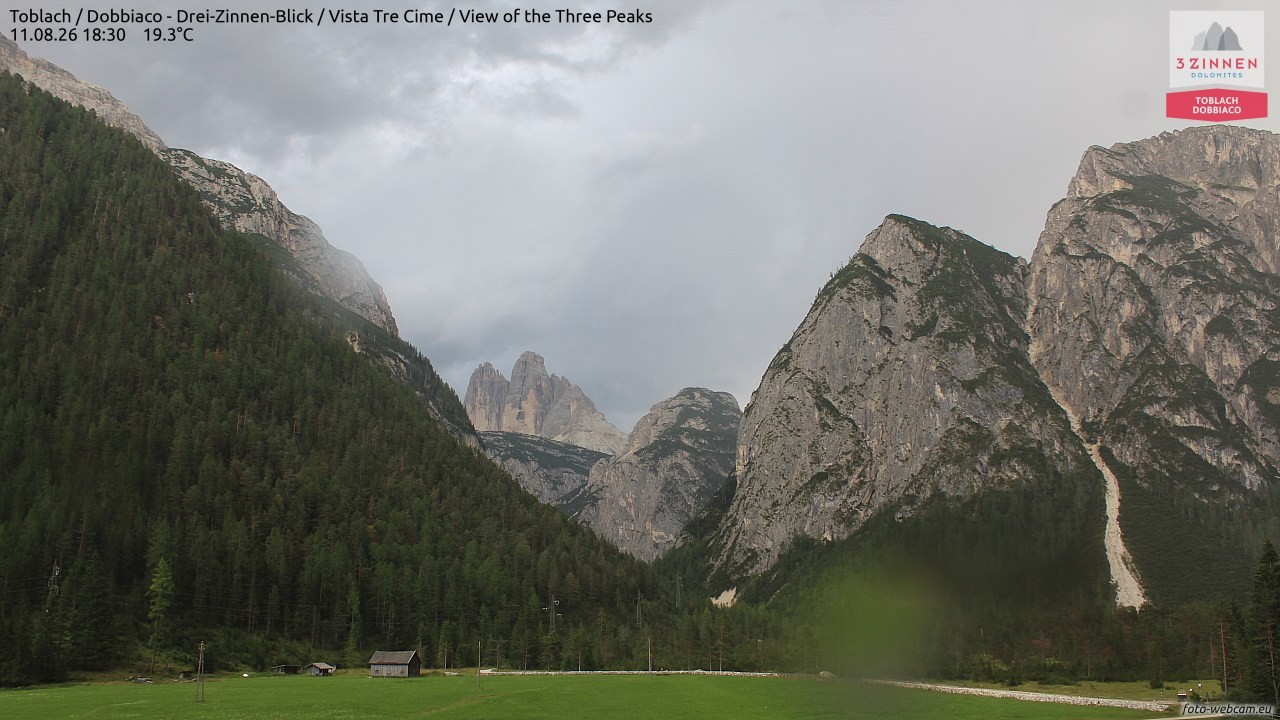 Archiv Foto Webcam Toblach (Drei Zinnen)