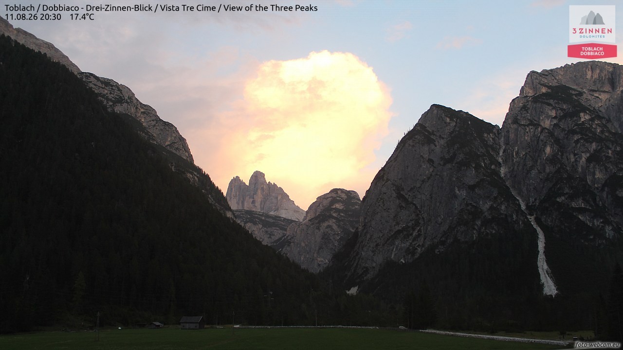 Archiv Foto Webcam Toblach (Drei Zinnen)