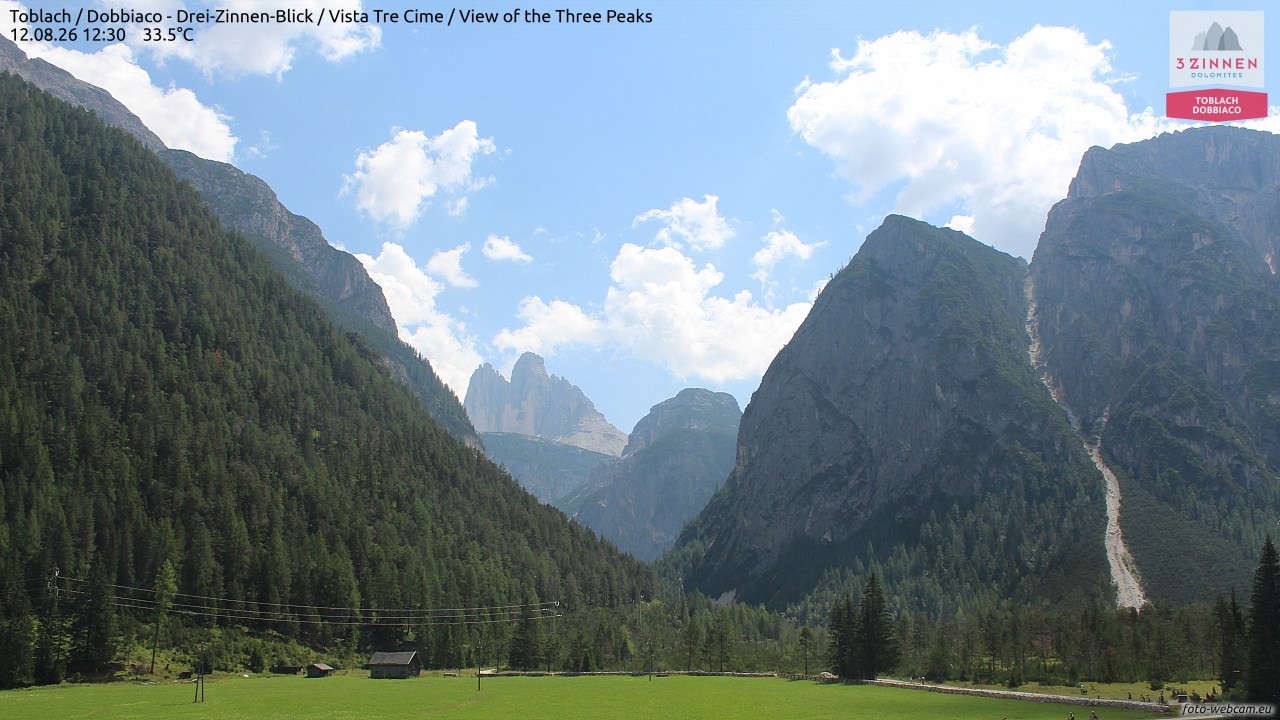 Archiv Foto Webcam Toblach (Drei Zinnen)