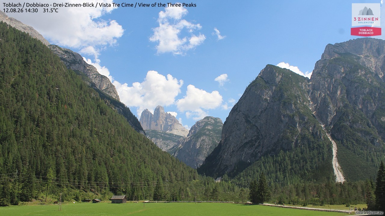 Archiv Foto Webcam Toblach (Drei Zinnen)