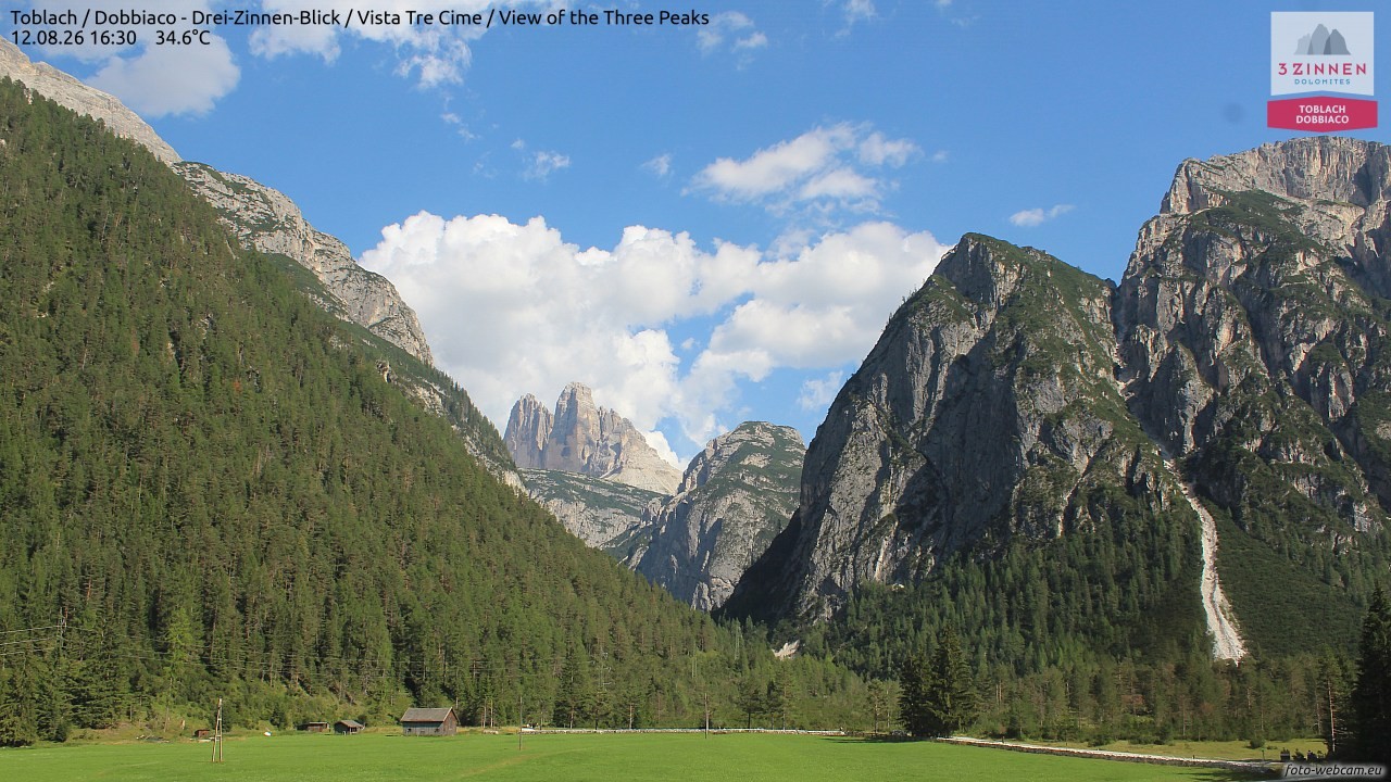 Archiv Foto Webcam Toblach (Drei Zinnen)