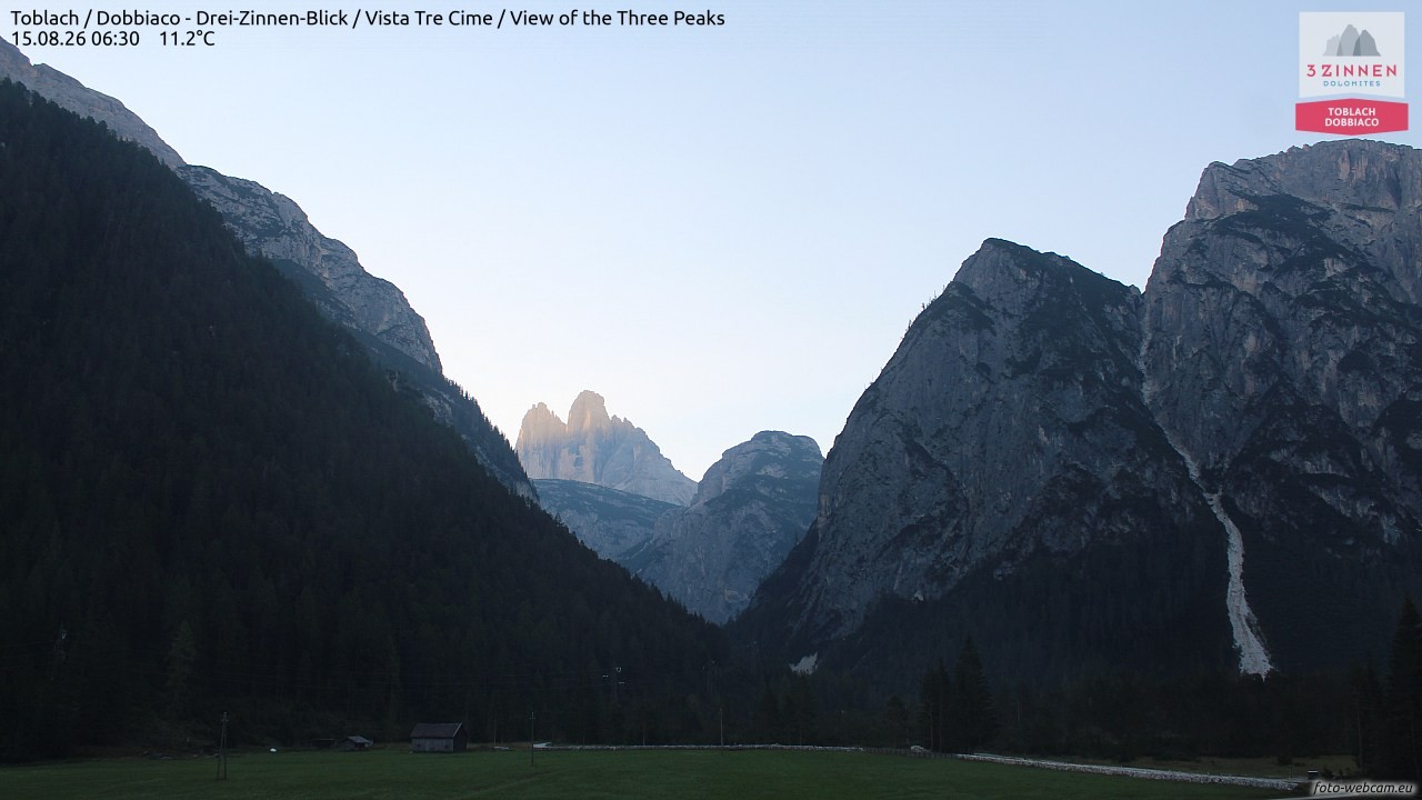 Archiv Foto Webcam Toblach (Drei Zinnen)