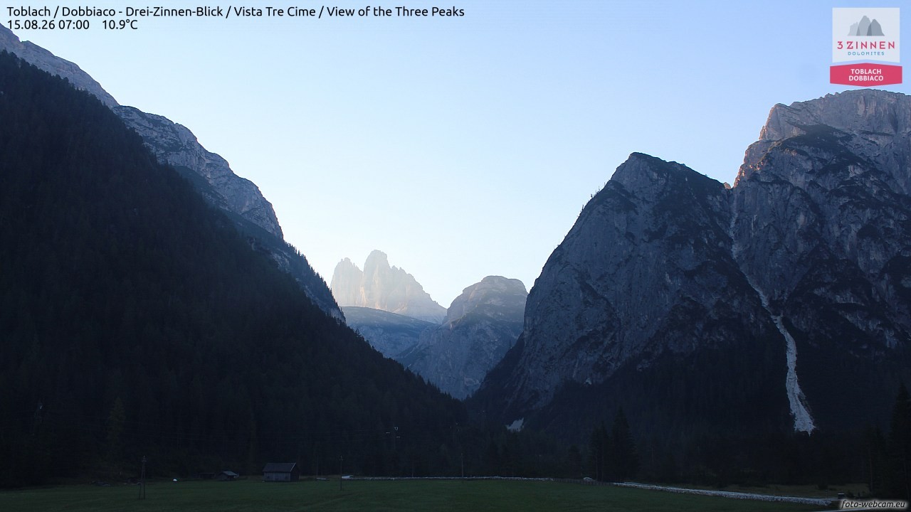 Archiv Foto Webcam Toblach (Drei Zinnen)