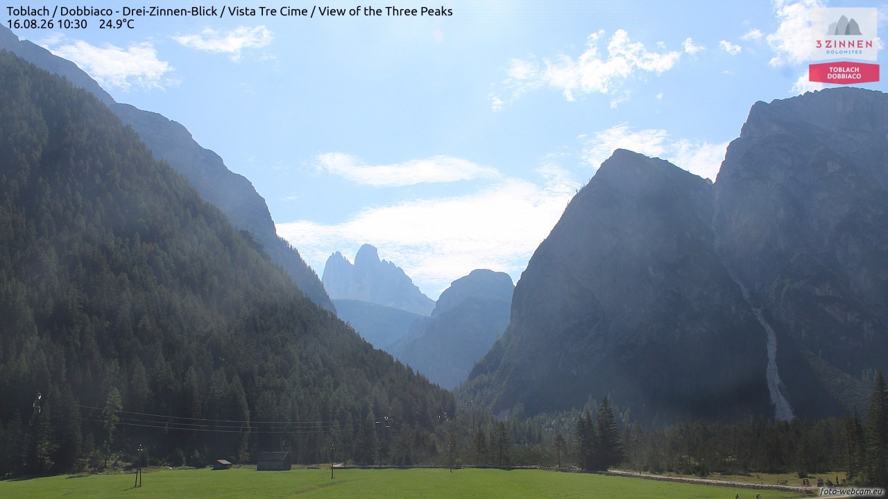 Archived image Webcam Toblach (Pustertal valley)