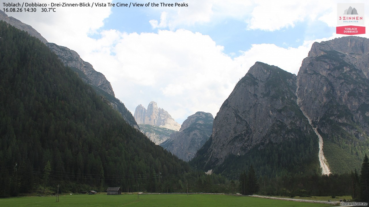 Archived image Webcam Toblach (Pustertal valley)