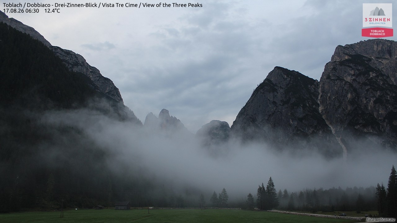 Archiv Foto Webcam Toblach (Drei Zinnen)