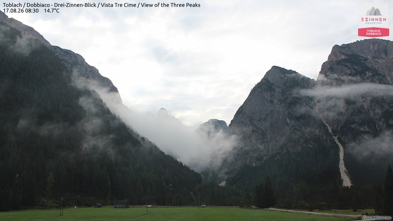 Archiv Foto Webcam Toblach (Drei Zinnen)