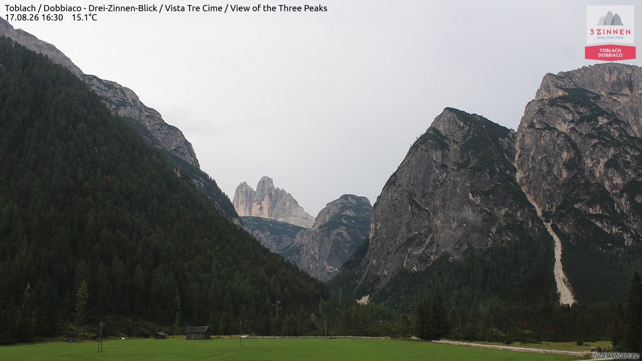 Archiv Foto Webcam Toblach (Drei Zinnen)