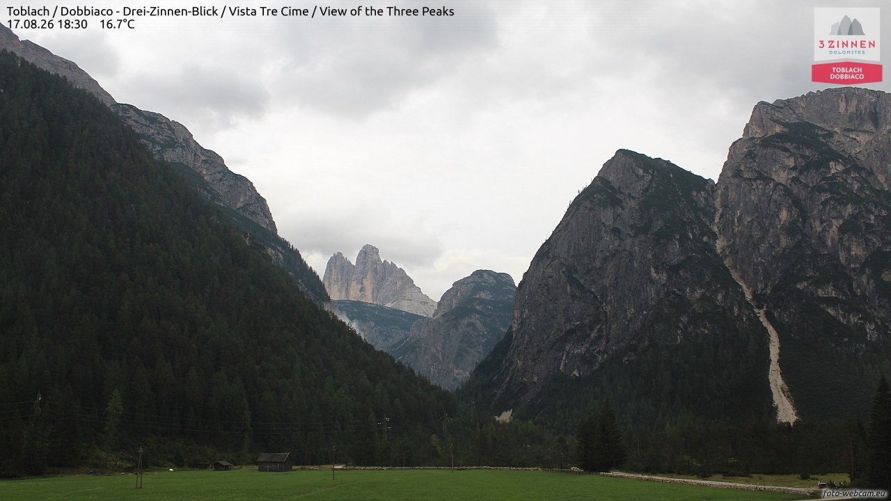 Archiv Foto Webcam Toblach (Drei Zinnen)