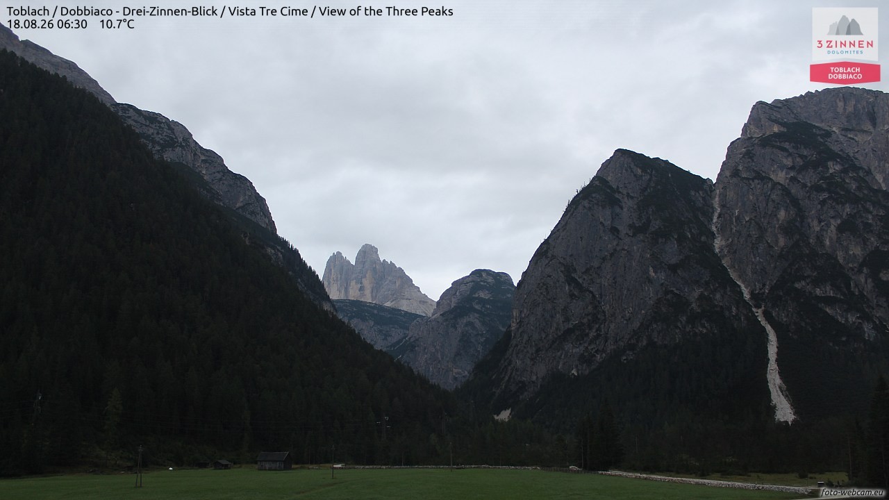 Archiv Foto Webcam Toblach (Drei Zinnen)