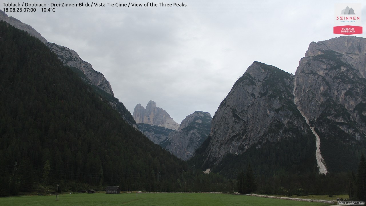 Archiv Foto Webcam Toblach (Drei Zinnen)