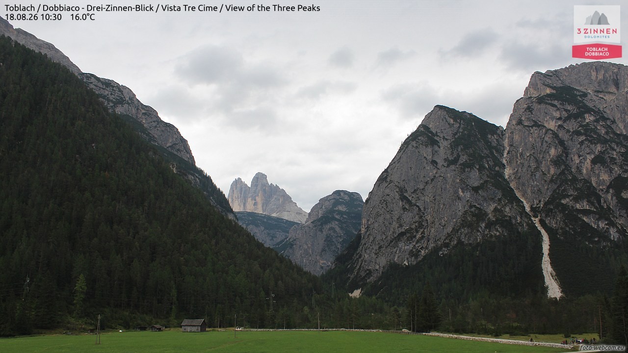 Archiv Foto Webcam Toblach (Drei Zinnen)