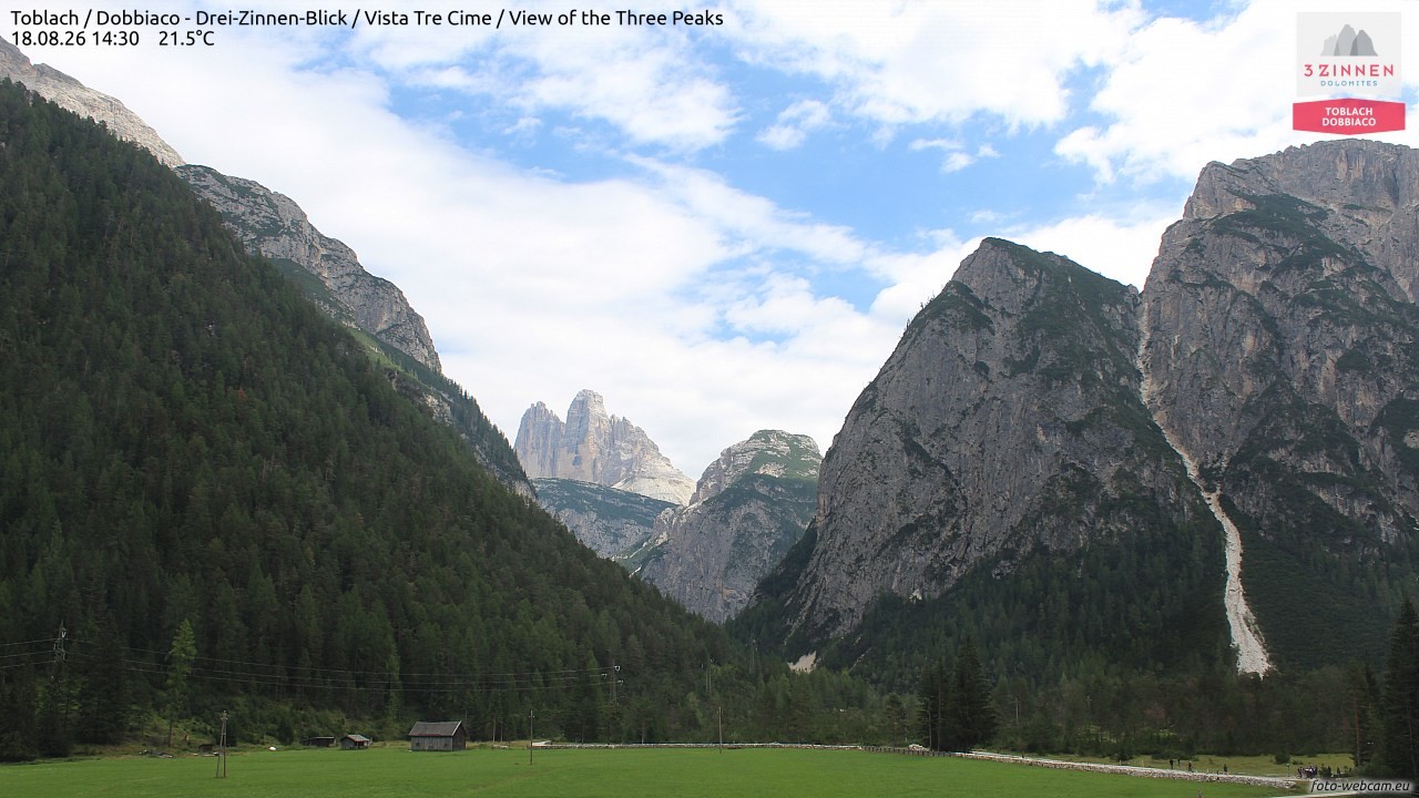 Archiv Foto Webcam Toblach (Drei Zinnen)