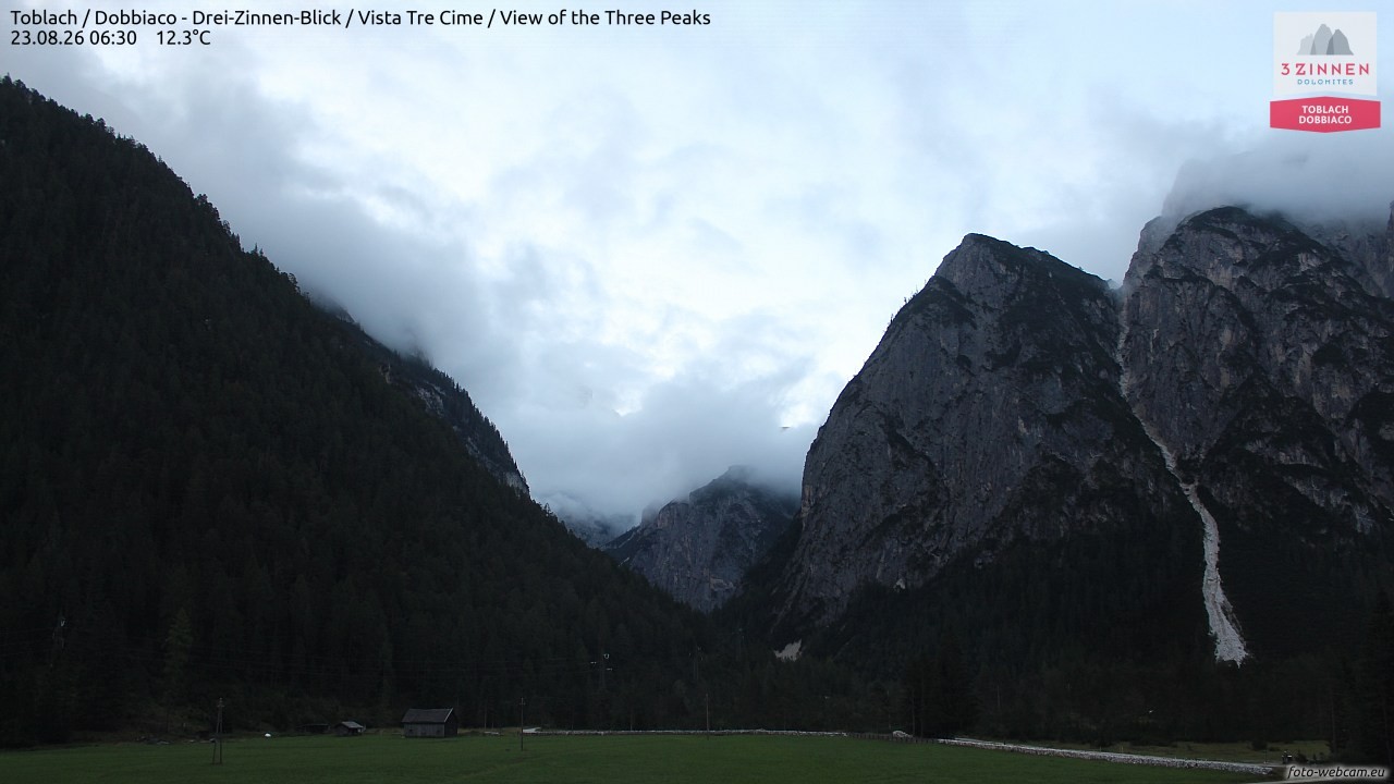 Archiv Foto Webcam Toblach (Drei Zinnen)