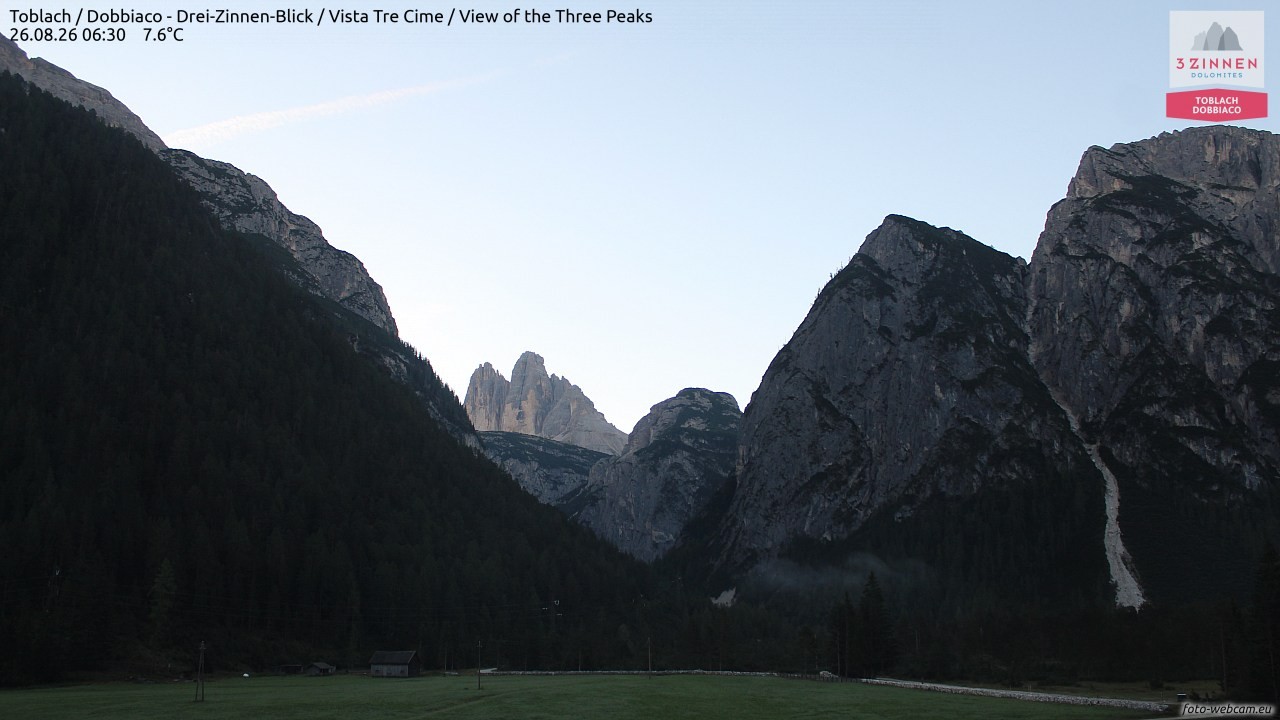 Archiv Foto Webcam Toblach (Drei Zinnen)