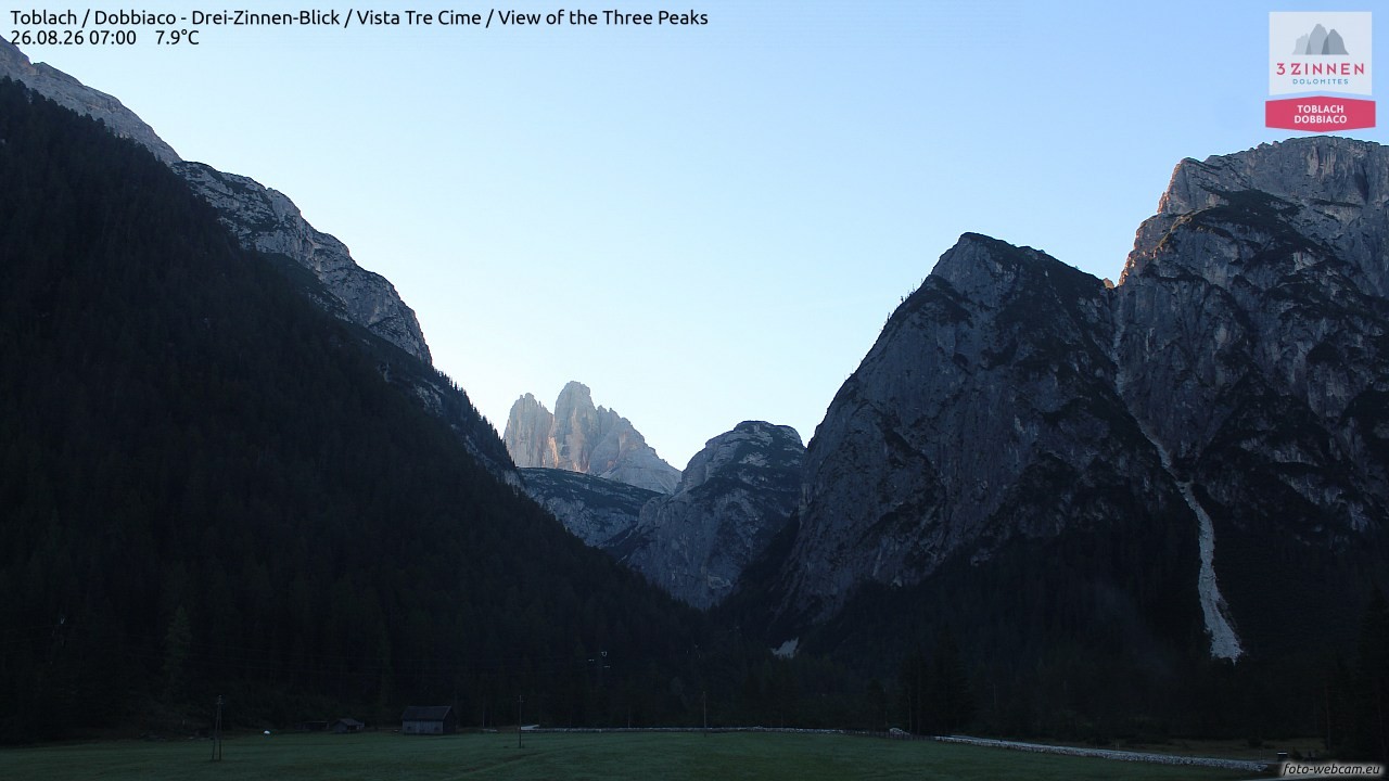 Archiv Foto Webcam Toblach (Drei Zinnen)