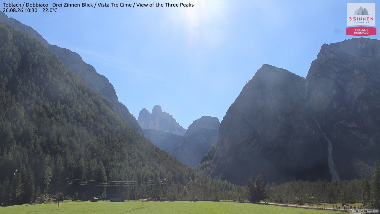 Archiv Foto Webcam Toblach (Drei Zinnen)