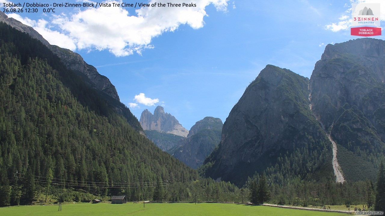 Archiv Foto Webcam Toblach (Drei Zinnen)