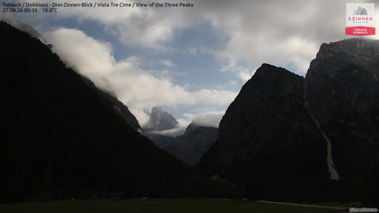 Archiv Foto Webcam Toblach (Drei Zinnen)