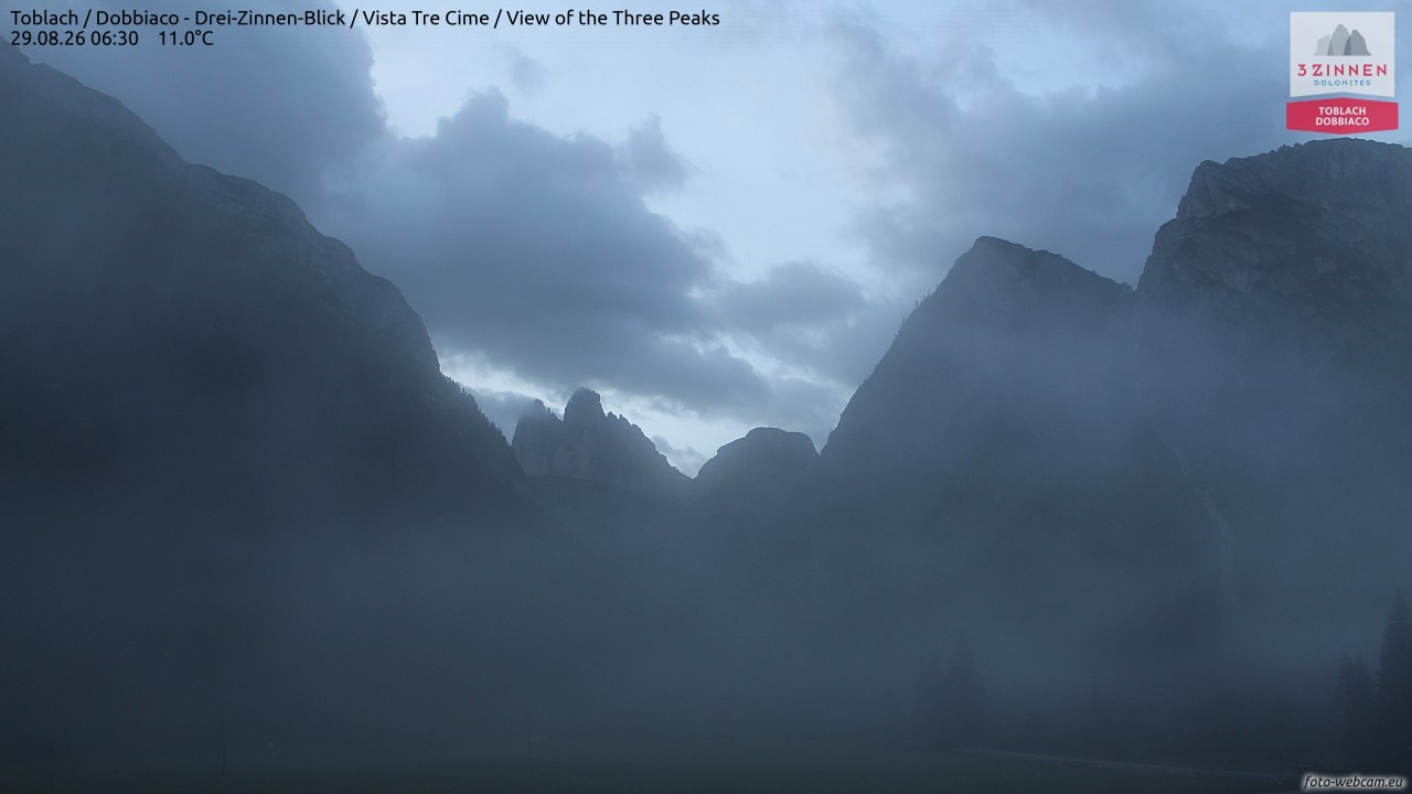 Archived image Webcam Toblach (Pustertal valley)