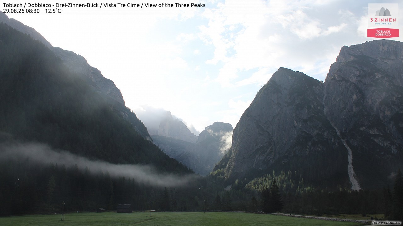 Archived image Webcam Toblach (Pustertal valley)
