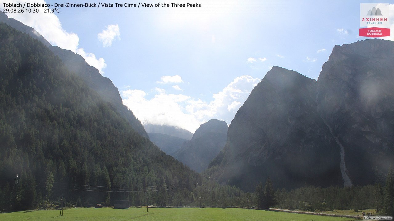 Archived image Webcam Toblach (Pustertal valley)